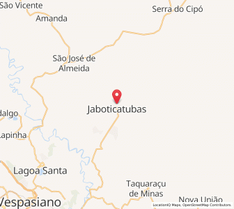 Map of Jaboticatubas, Minas Gerais