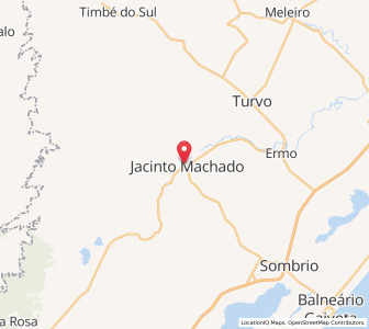 Map of Jacinto Machado, Santa Catarina