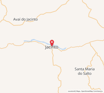 Map of Jacinto, Minas Gerais