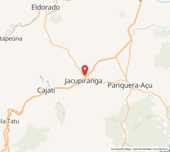 Map of Jacupiranga, São Paulo