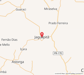 Map of Jaguapitã, Paraná