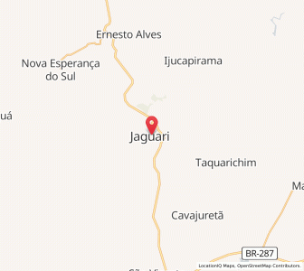Map of Jaguari, Rio Grande do Sul