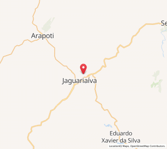 Map of Jaguariaíva, Paraná