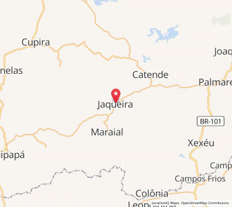 Map of Jaqueira, Pernambuco