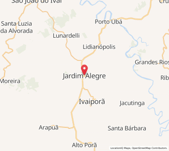 Map of Jardim Alegre, Paraná