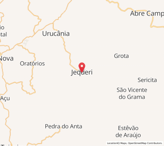 Map of Jequeri, Minas Gerais