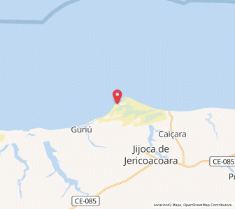 Map of Jericoacoara, Ceará