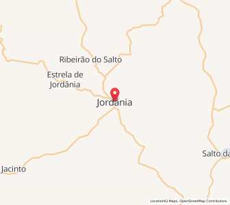 Map of Jordânia, Minas Gerais