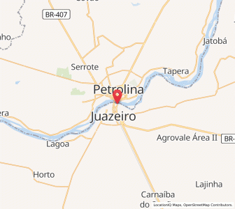 Map of Juazeiro, Bahia