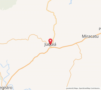 Map of Juquiá, São Paulo