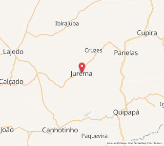Map of Jurema, Pernambuco