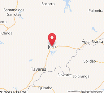 Map of Juru, Paraíba
