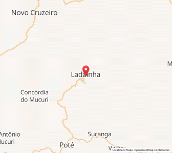 Map of Ladainha, Minas Gerais