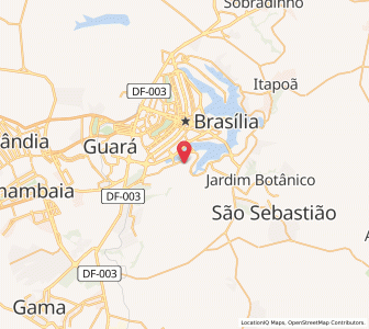 Map of Lago Sul, Federal District
