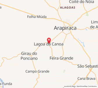 Map of Lagoa da Canoa, Alagoas