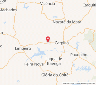 Map of Lagoa do Carro, Pernambuco
