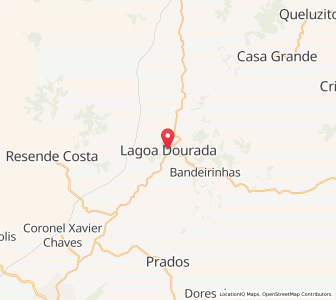 Map of Lagoa Dourada, Minas Gerais
