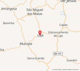 Map of Laje, Bahia