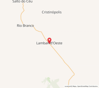 Map of Lambari D'Oeste, Mato Grosso