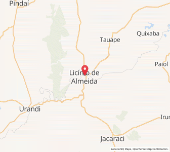 Map of Licínio de Almeida, Bahia