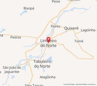 Map of Limoeiro do Norte, Ceará