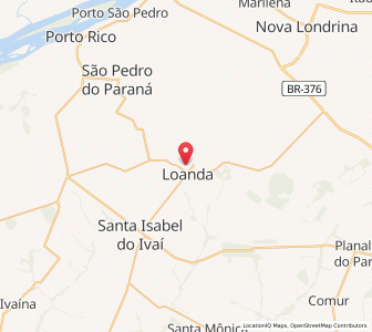 Map of Loanda, Paraná