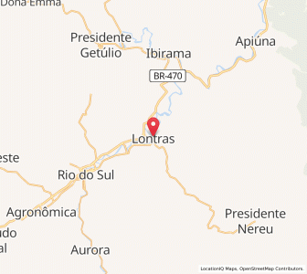 Map of Lontras, Santa Catarina