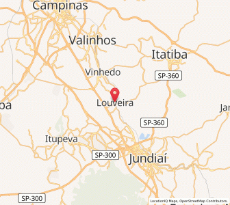 Map of Louveira, São Paulo