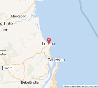 Map of Lucena, Paraíba