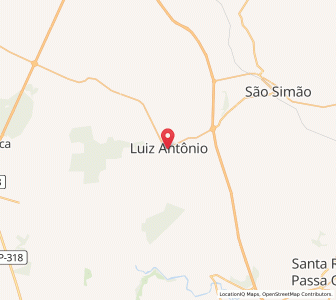 Map of Luís Antônio, São Paulo