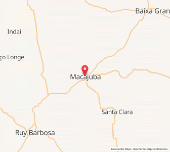 Map of Macajuba, Bahia