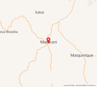 Map of Macarani, Bahia
