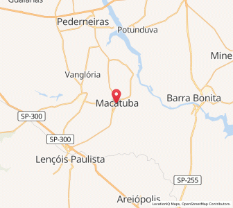 Map of Macatuba, São Paulo