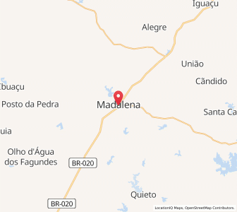 Map of Madalena, Ceará