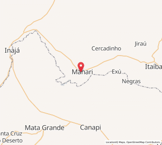 Map of Manari, Pernambuco