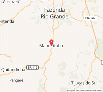 Map of Mandirituba, Paraná