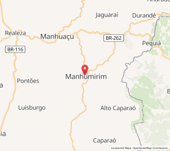 Map of Manhumirim, Minas Gerais