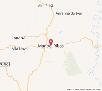 Map of Manoel Ribas, Paraná