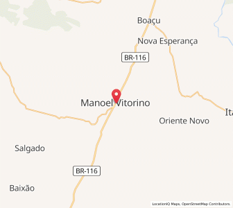 Map of Manoel Vitorino, Bahia