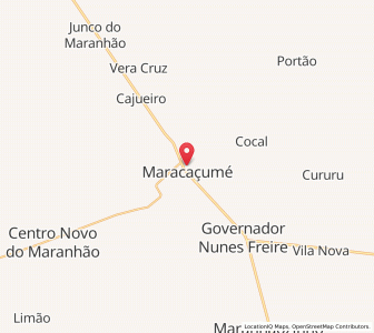 Map of Maracaçumé, Maranhão