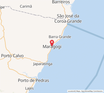 Map of Maragogi, Alagoas