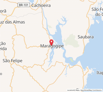 Map of Maragogipe, Bahia