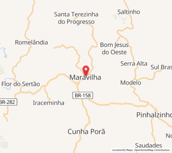 Map of Maravilha, Santa Catarina