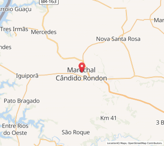 Map of Marechal Cândido Rondon, Paraná