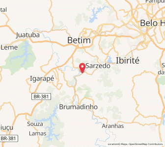 Map of Mário Campos, Minas Gerais