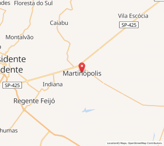 Map of Martinópolis, São Paulo
