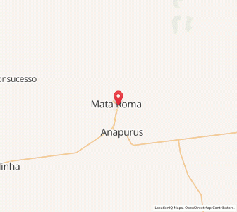 Map of Mata Roma, Maranhão