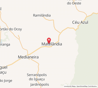 Map of Matelândia, Paraná