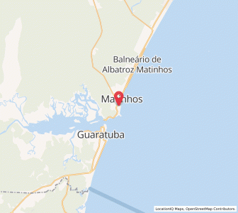 Map of Matinhos, Paraná