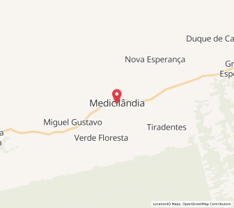 Map of Medicilândia, Pará